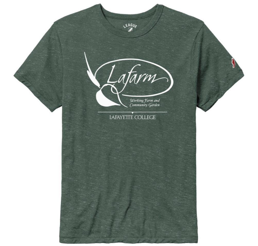 green lafarm branded shirt