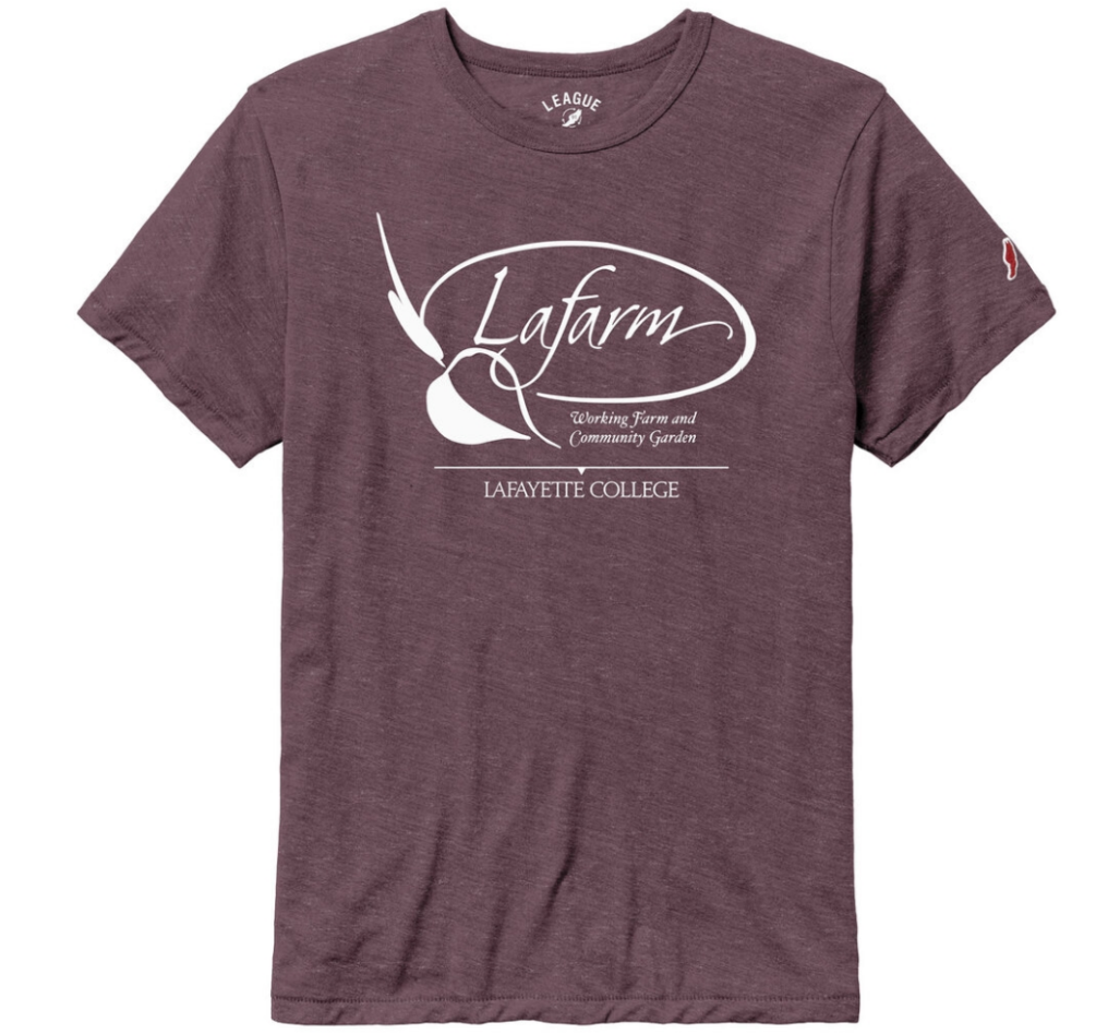 maroon lafarm branded shirt